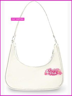Nylon Crescent Dumpling Bag with Zipper Mini Handbag Shopping Dating
